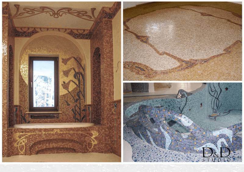 Римська мозаїка з смальти і мармуру в стилі «art nouveau»