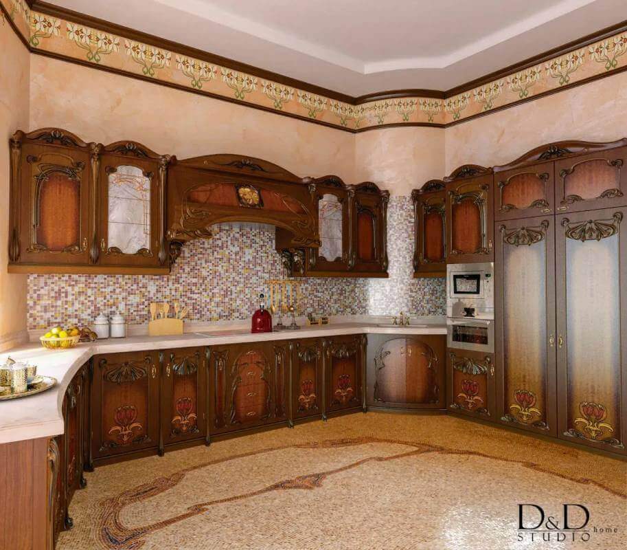 Кухня в стилі Art Nouveau Дизайн проєкт кухні